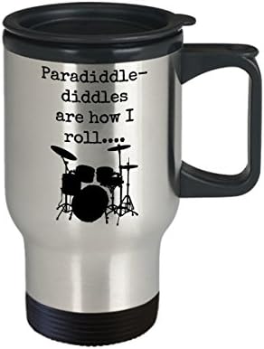 Paradiddles utazási bögre - percussionist utazási bögre - dobos ajándékok - Paradiddle chips vagy hogyan